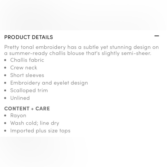 Torrid White Embroidered Challis Short Sleeve Blouse Women’s Plus Size 4 - Picture 9 of 9